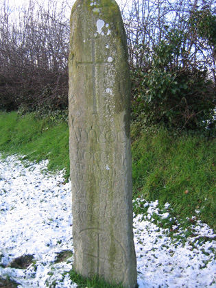 Cross Pillar with text and crosses