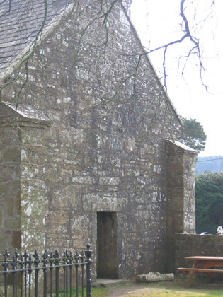 Church gable with doorway
