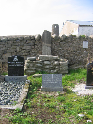 graveyard altar and cross slab