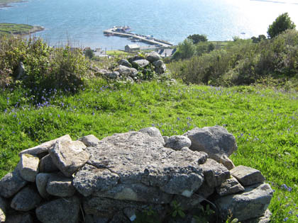 View of Oratory and Sea from Cairn