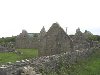 Domestic Buildings with Pilgrim Church behind