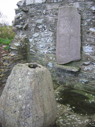 Cross base and Ogham Stone